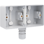 Niko Hydro Серый Рамка на 2 поста, гориз, 1 вход M20, с каб/вводом 700-84851