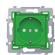 Niko Розетка со шторками, зеленый 197-66915