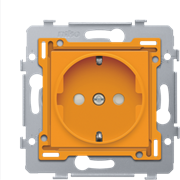 Niko Розетка со шторками, оранжевый 198-66915