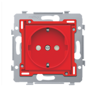 Niko Розетка со шторками, красный 199-66915