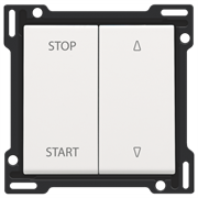 Niko Пластик Белая сталь Накладка на выключатель для жалюзи 154-65905