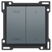 Niko Свинцово-серый Накладка на выключатель для жалюзи 220-65905