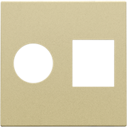 Niko Накладка TV + RJ, золото 221-65702