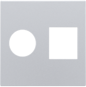 Niko Накладка TV + RJ, серебро 121-65702