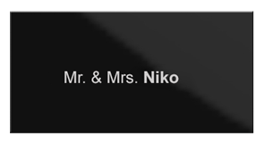 Niko Табличка с именем 510-81001