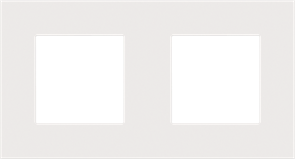 Niko Pure Металл Белая сталь Рамка на 2 поста 154-76800