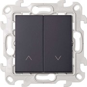 Simon 24 Графит Выключатель жалюзи 10A 250В~ 2410331-038