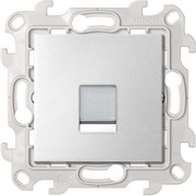 Simon 24 Алюминий Розетка для передачи данных RJ45 Cat.6 UTP 2410599-033