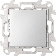 Simon 24 Алюминий Однополюсный выключатель с подсветкой 10AX 250В~ 2420104-033