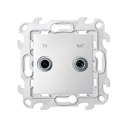 Simon 24 Алюминий Розетка TV-SAT оконечная 2410486-033