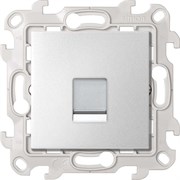 Simon 24 Алюминий Розетка для передачи данных RJ45 Cat.5e UTP 2410598-033