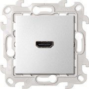 Simon 24 Алюминий Розетка HDMI v1.4 2411094-033