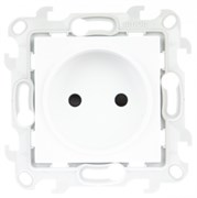 Simon 24 Белая Розетка 2К с защитными шторками 2450441-030