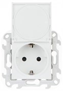 Simon 24 Белая Розетка 2К+3 Sсhuko IP44 c крышкой и защитными шторками 2450448-030