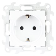 Simon 24 Белая Розетка 2К+3 Sсhuko с защитными шторками 2450432-030