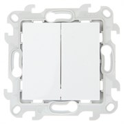 Simon 24 Белый Двухклавишный выключатель 2450398-030