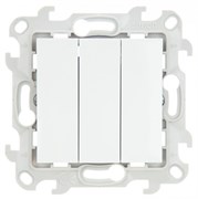 Simon 24 Белый Трехклавишный выключатель 2450391-030