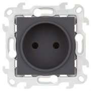 Simon 24 Графит Розетка 2К без защитных шторок 2450442-038
