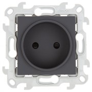 Simon 24 Графит Розетка 2К с защитными шторками 2450441-038
