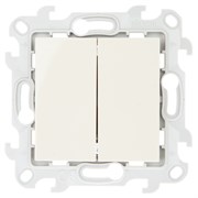 Simon 24 Слоновая кость Двухклавишный переключатель 2410397-031