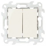 Simon 24 Слоновая Кость Двухклавишный кнопочный выключатель 10A 250В 2410151-031