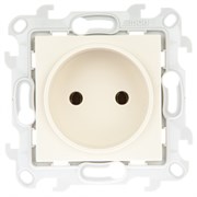 Simon 24 Слоновая кость Розетка 2К без защитных шторок 2450442-031