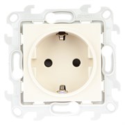 Simon 24 Слоновая кость Розетка 2К+3 Sсhuko с защитными шторками 2450432-031