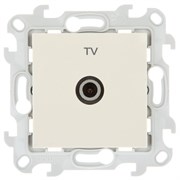 Simon 24 Слоновая кость Розетка TV проходная 2410475-031
