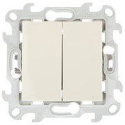 Simon 24 Слоновая кость Двухклавишный выключатель Push&Go 2420398-031