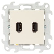 Simon 24 Слоновая кость Коннектор 2хUSB 2.0 тип A 2411090-031