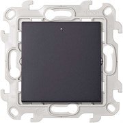 Simon 24 Графит Кнопочный выключатель с подсветкой 10A 250В~ 2420160-038