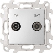 Simon 24 Алюминий Розетка TV-SAT одиночная 2410487-033