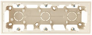 Simon 24 Слоновая кость Коробка монтажная для накладного монтажа на 3 модуля 2400753-031