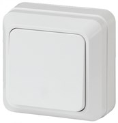 Intro Выключатель Quadro 2-101-01 одноклавишный 10А-250В, IP20, ОУ, белый Б0053733