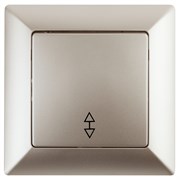 Intro Переключатель Solo 4-103-04 одноклавишный 10А-250В, IP20, СУ, шампань Б0053580