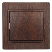 Intro Переключатель Plano 1-103-10 одноклавишный 10А-250В, IP20, СУ, венге Б0053754