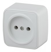 Intro 3-201-01 Розетка 2P, 16А-250В, IP20, ОУ, Polo, белый (20/400/4800) Б0036097