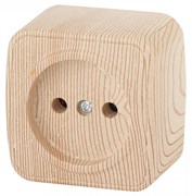 Intro 3-201-11 Розетка 2P, 16А-250В, IP20, ОУ, Polo, сосна (20/400/4800) Б0036107