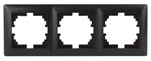 Intro 4-503-05 Рамка на 3 поста, СУ, Solo, антрацит (14/280/2240) Б0043421