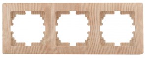 Intro 4-503-11 Рамка на 3 поста, СУ, Solo, сосна (14/280/3360) Б0043423
