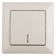 Intro Выключатель Solo 4-102-02 одноклавишный с подсветкой, 10А-250В, IP20, СУ, слоновая кость Б0053559