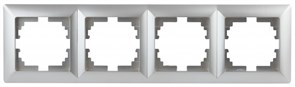Intro 4-504-03 Рамка на 4 поста, СУ, Solo, алюминий (14/140/1680) Б0043426