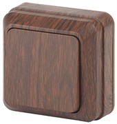 Intro Выключатель Quadro 2-101-10 одноклавишный 10А-250В, IP20, ОУ, венге Б0053737