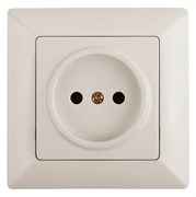 Intro Розетка Solo 4-201-02 без заземления 2P, 16А-250В, IP20, СУ, слоновая кость Б0053642