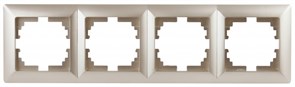 Intro 4-504-04 Рамка на 4 поста, СУ, Solo, шампань (14/140/1680) Б0043427