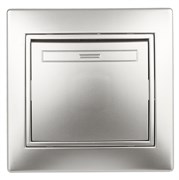 Intro Выключатель Plano 1-101-03 одноклавишный, 10А-250В, IP20, СУ, алюминий Б0053723