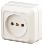 Intro Розетка Quadro 2-201-02 без заземления 2P, 16А-250В, IP20, ОУ, слоновая кость Б0053776