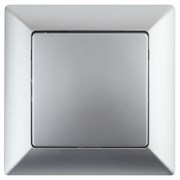 Intro Выключатель Solo 4-101-03 одноклавишный 10А-250В, IP20, СУ, алюминий Б0053544