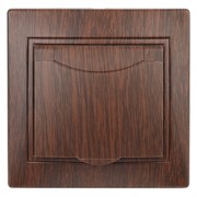 Intro 1-203-10 Розетка 2P+E Schuko с крышкой, 16А-250В, IP20, СУ, Plano, венге (10/100/1500) Б0030064