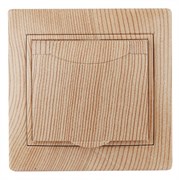 Intro 1-203-11 Розетка 2P+E Schuko с крышкой, 16А-250В, IP20, СУ, Plano, сосна (10/100/2500) Б0030065